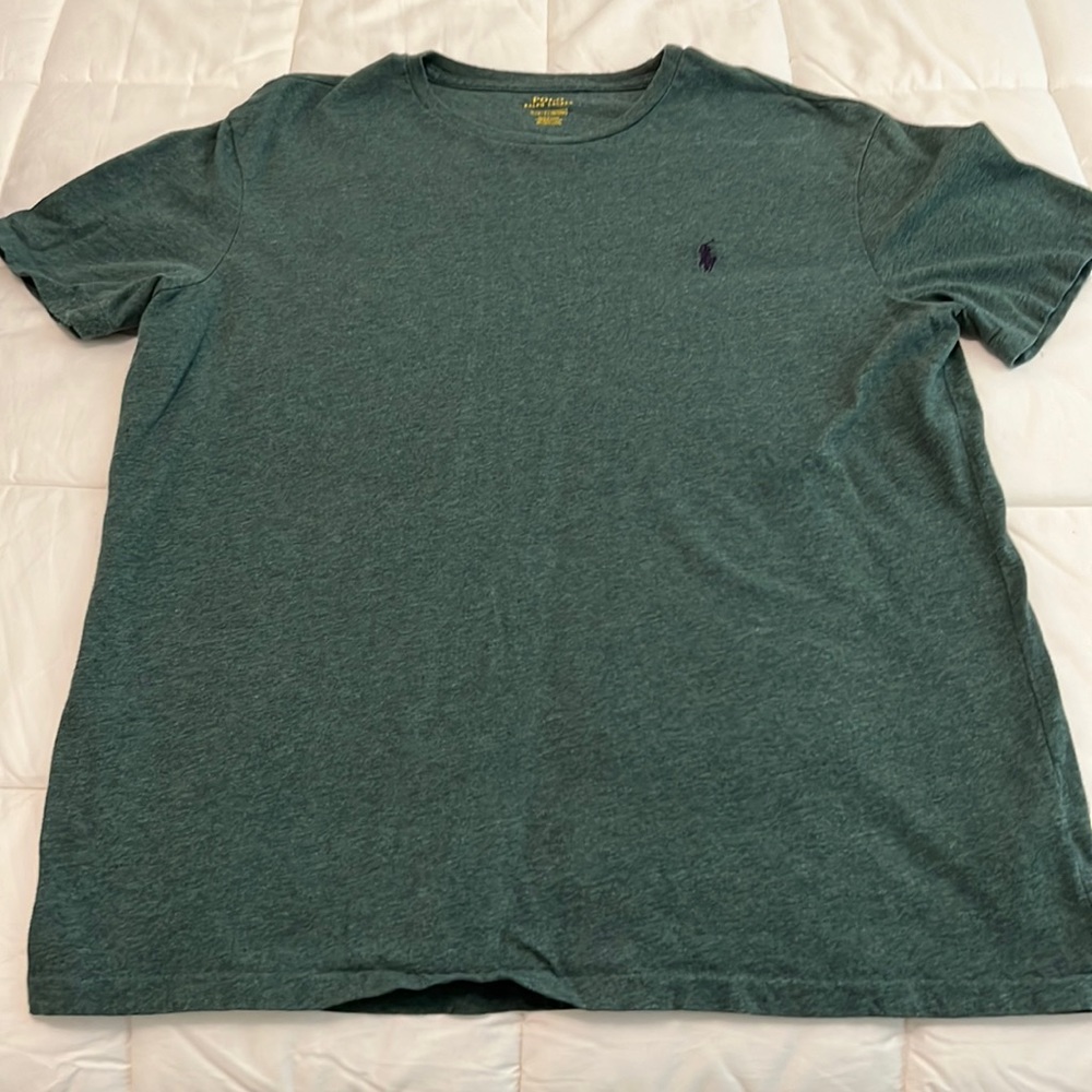 Polo RL Heather green t shirt size L used good condition